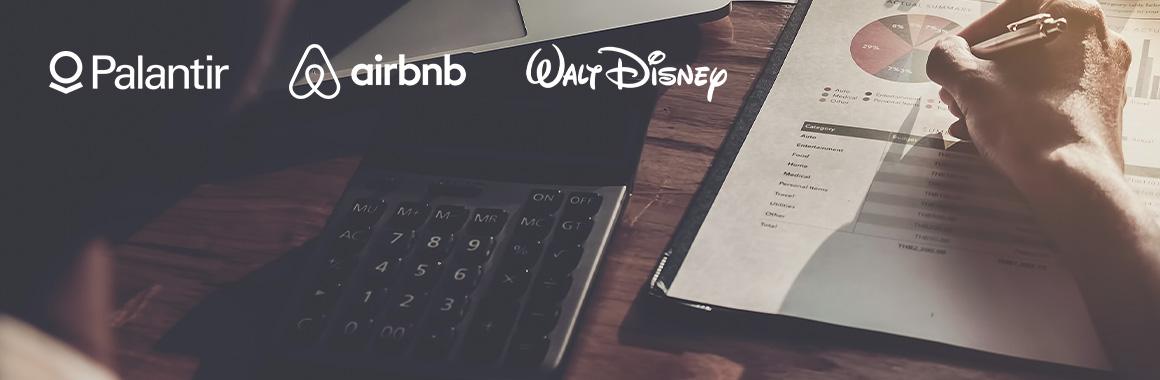 Квартальные отчёты Walt Disney, Airbnb и Palantir