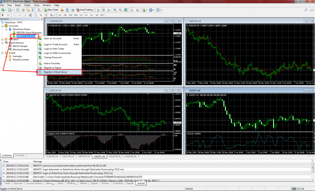 Встановити VPS в MetaTrader 4